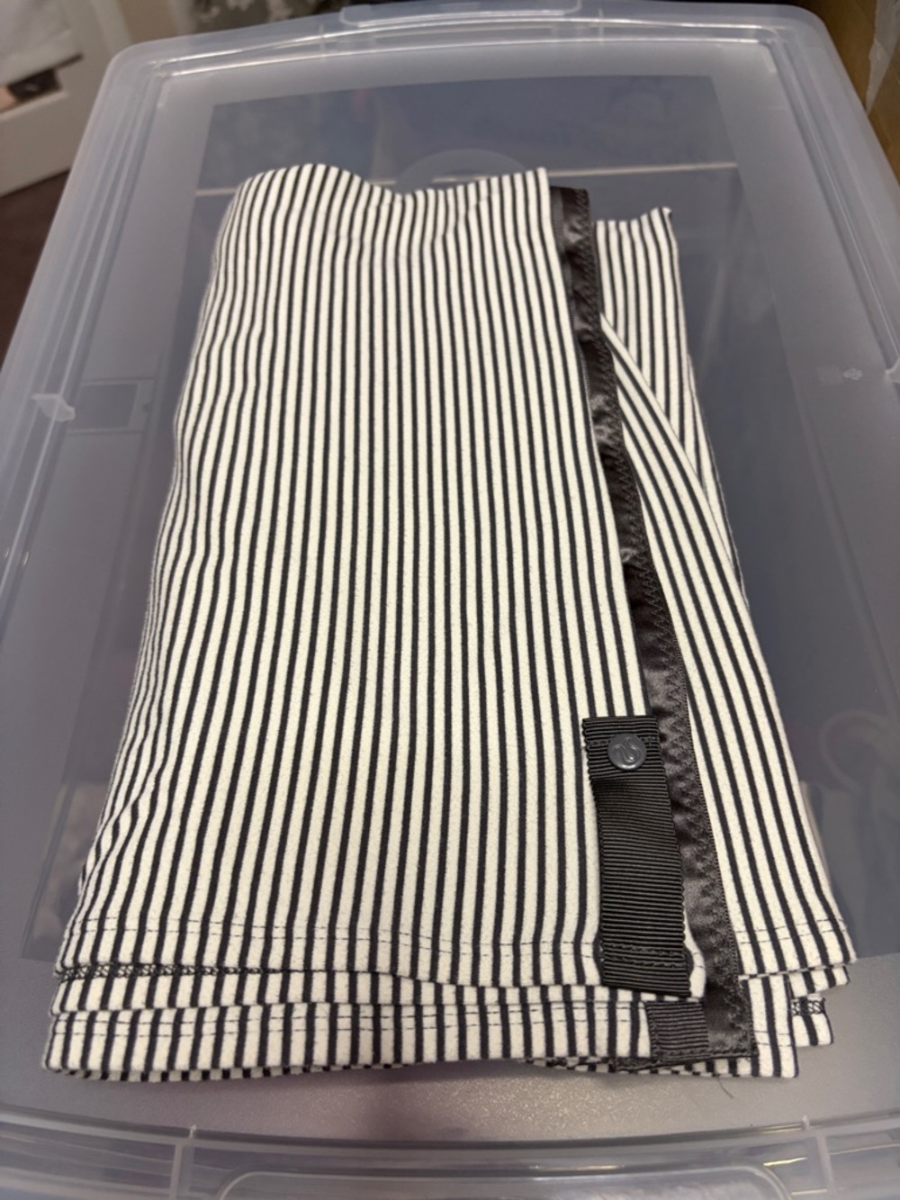 lululemon athletica Black and White Striped Scarf/Wrap